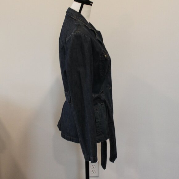 French Cuff Lightweight Denim Jacket Size Medium - Picture 4 of 8